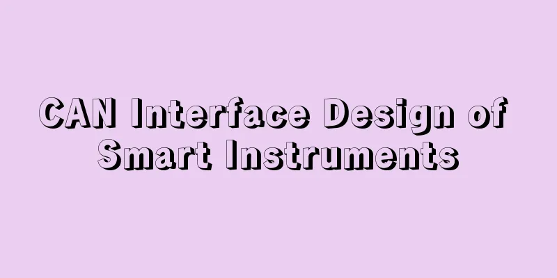 CAN Interface Design of Smart Instruments