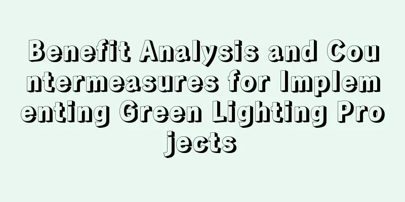 Benefit Analysis and Countermeasures for Implementing Green Lighting Projects